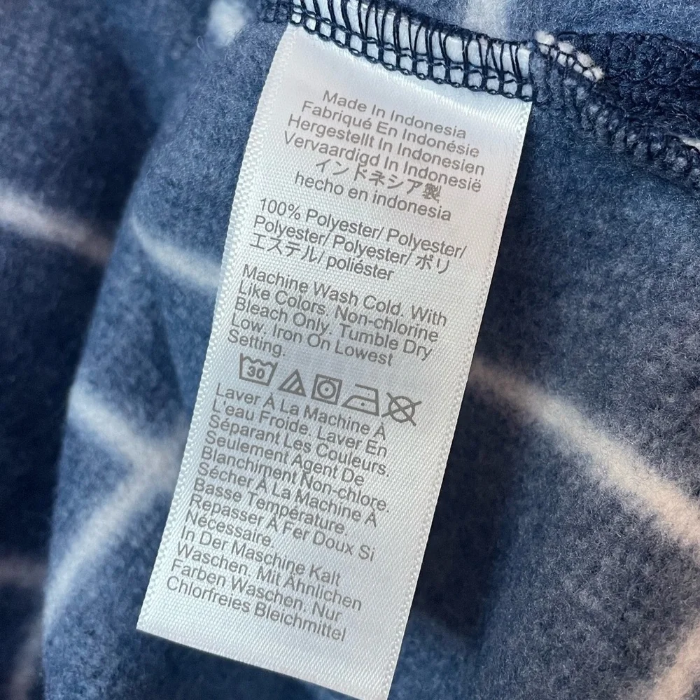 J. CREW • Blue/White Square Grid Windowpane Long Sleeve Turtleneck Sweater, L - Picture 12 of 15